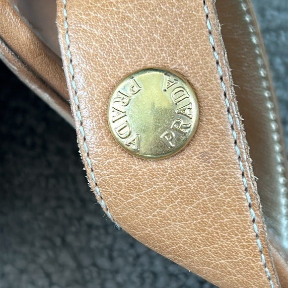 Prada Leather Studded Accents T-Strap Sandals Women's Size: 38.5/8.5 - Picture 6 of 9